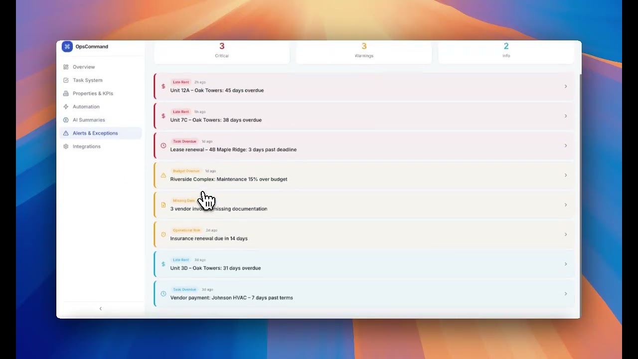 AI operations platform for a property management firm